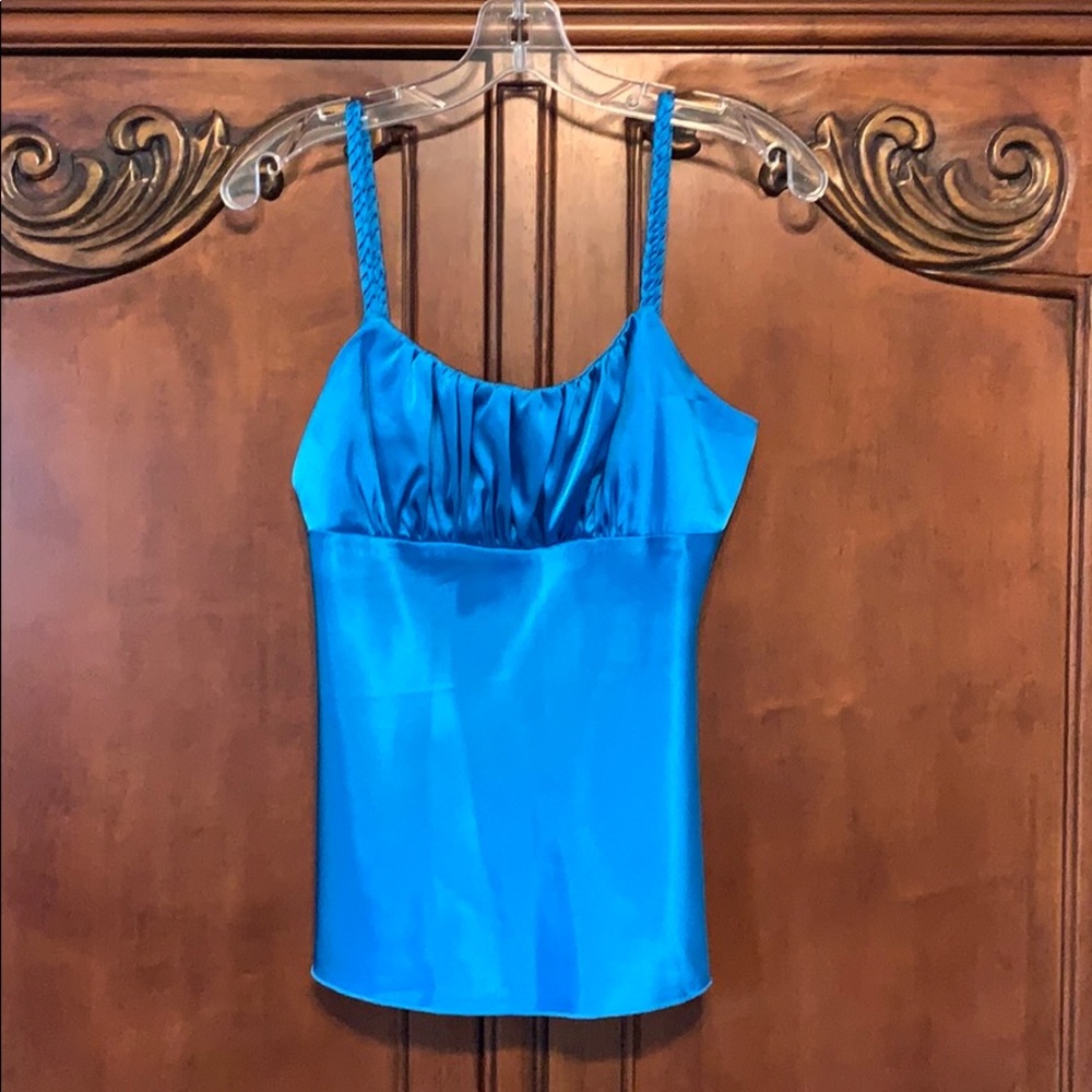 Blue Silk Top